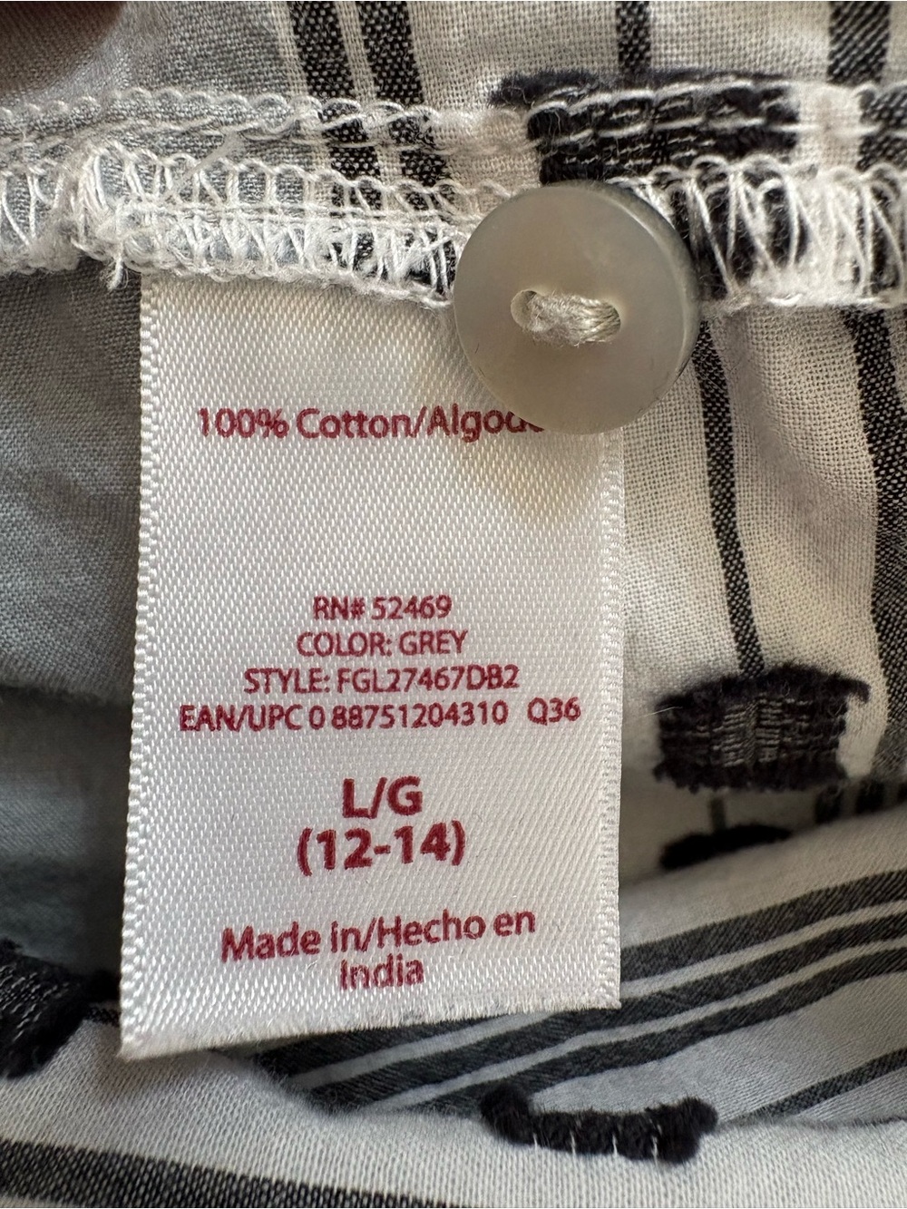 Faded Glory Sleeveless Striped Button-Up Top - Picture 8 of 9